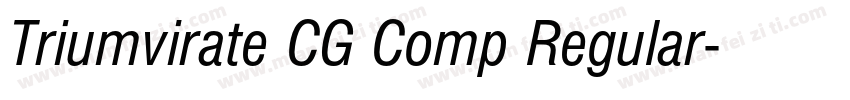 Triumvirate CG Comp Regular字体转换